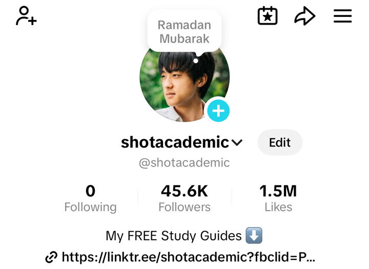 TikTok profile of @shotacademic: 45.6K followers, 1.5M likes
